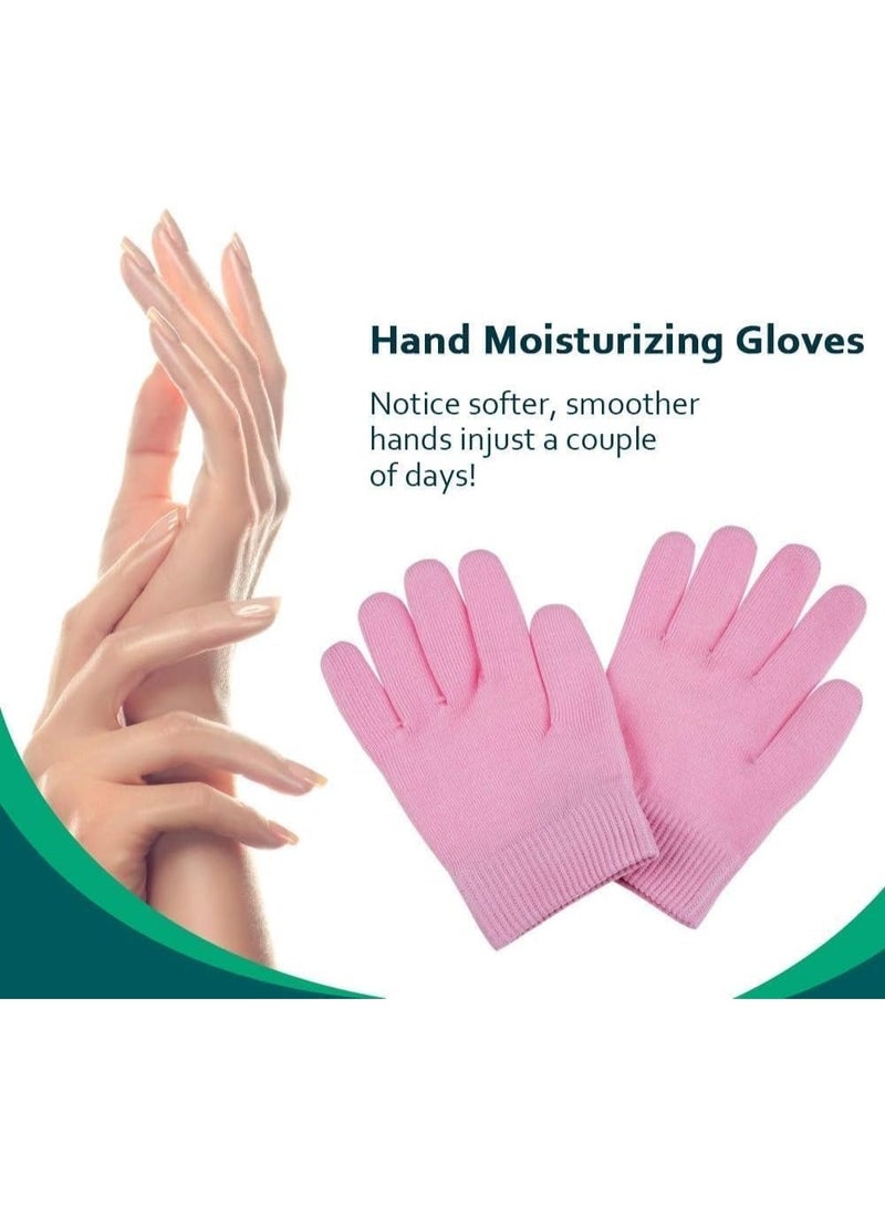 قفازات سيليكون مرطبة لليدين - عبوة من قطعتين: علاج فعال لليدين الجافة والمتشققة - قفازات مرنة وقابلة لإعادة الاستخدام للعناية اليومية - متعددة الألوان - Image 5